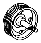 Power Steering Pump Pulley Toyota Corolla 2006